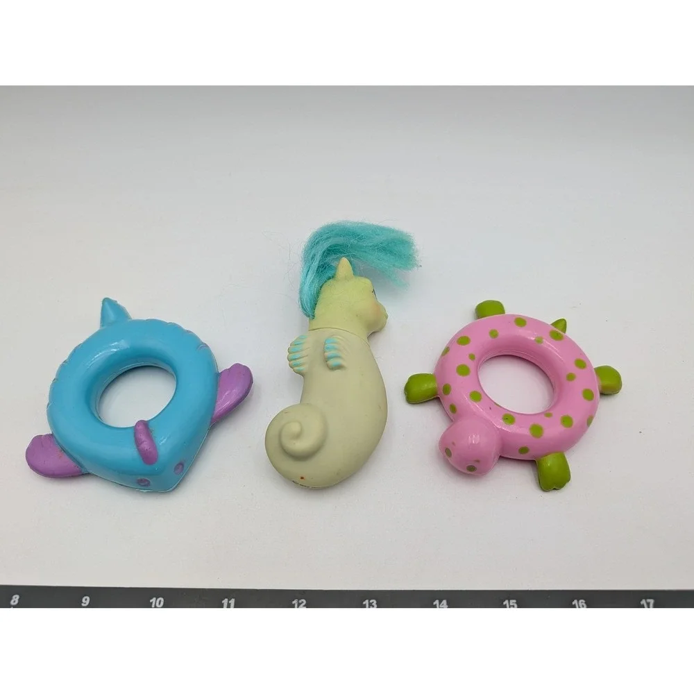 Hasbro My Little‎ Pony Seahorse Shimmer Green 4 Inch 1984 Float Lot